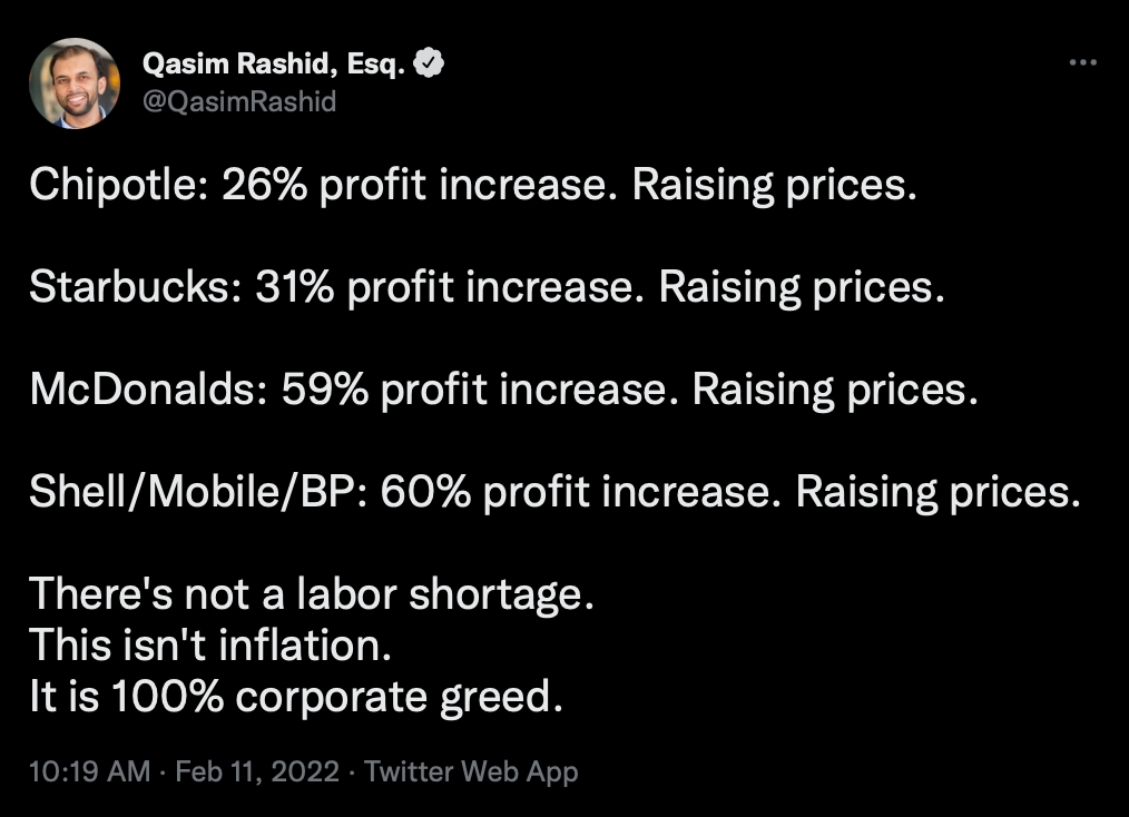 corporate greed